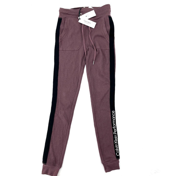 Calvin Klein Sweatpants, Joggers Waffle Weave Purple Size XS NWT - Picture 1 of 3